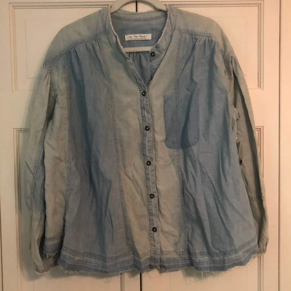 WE THE FREE denim top